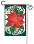 Merry Christmas Poinsettia Applique Garden Flag - A. Dodson's