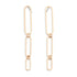 Scottie - Gold Paperclip Chain Stud Earrings by Leslie Curtis