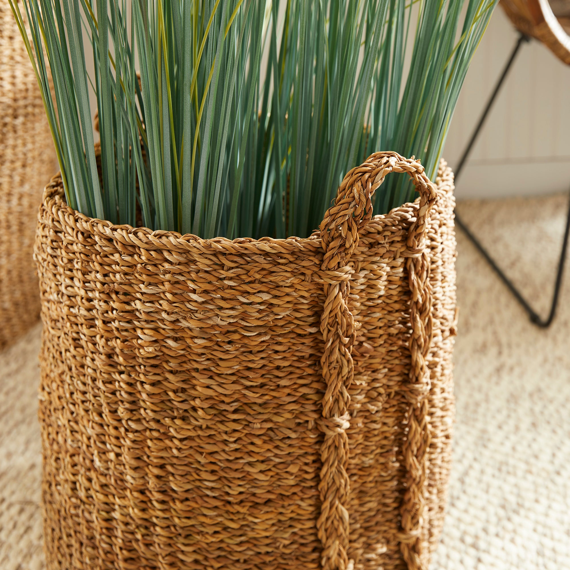 SEAGRASS ROUND BASKETS LARGE, SET OF 3 - view 3
