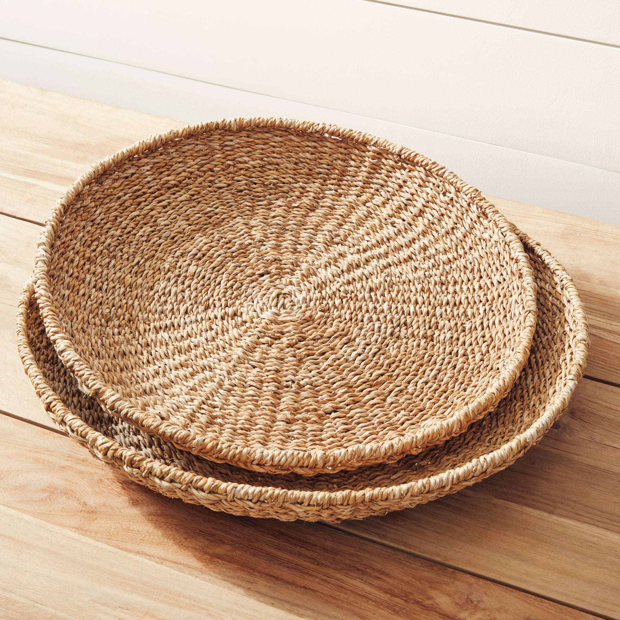SEAGRASS ROUND TRAYS, SET OF 3 - view 3