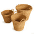 SEAGRASS TAPERED BASKETS WITH HANDLES, SET OF 3 - view 2