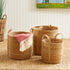 SEAGRASS ROUND BASKETS WITH LONG HANDLES, SET OF 3 - view 5