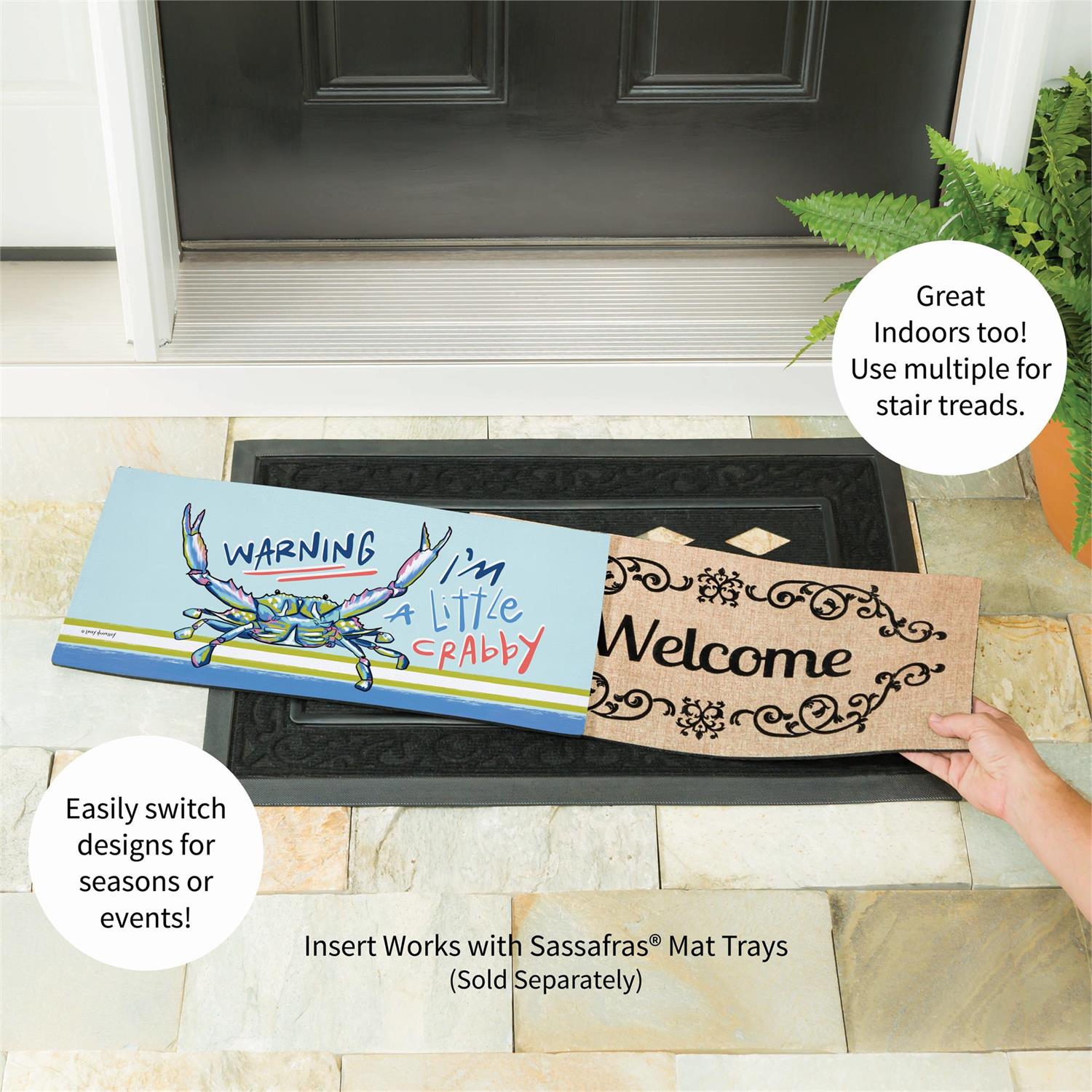 Coastal Crab Sassafras Switch Mat by Evergreen - view 2