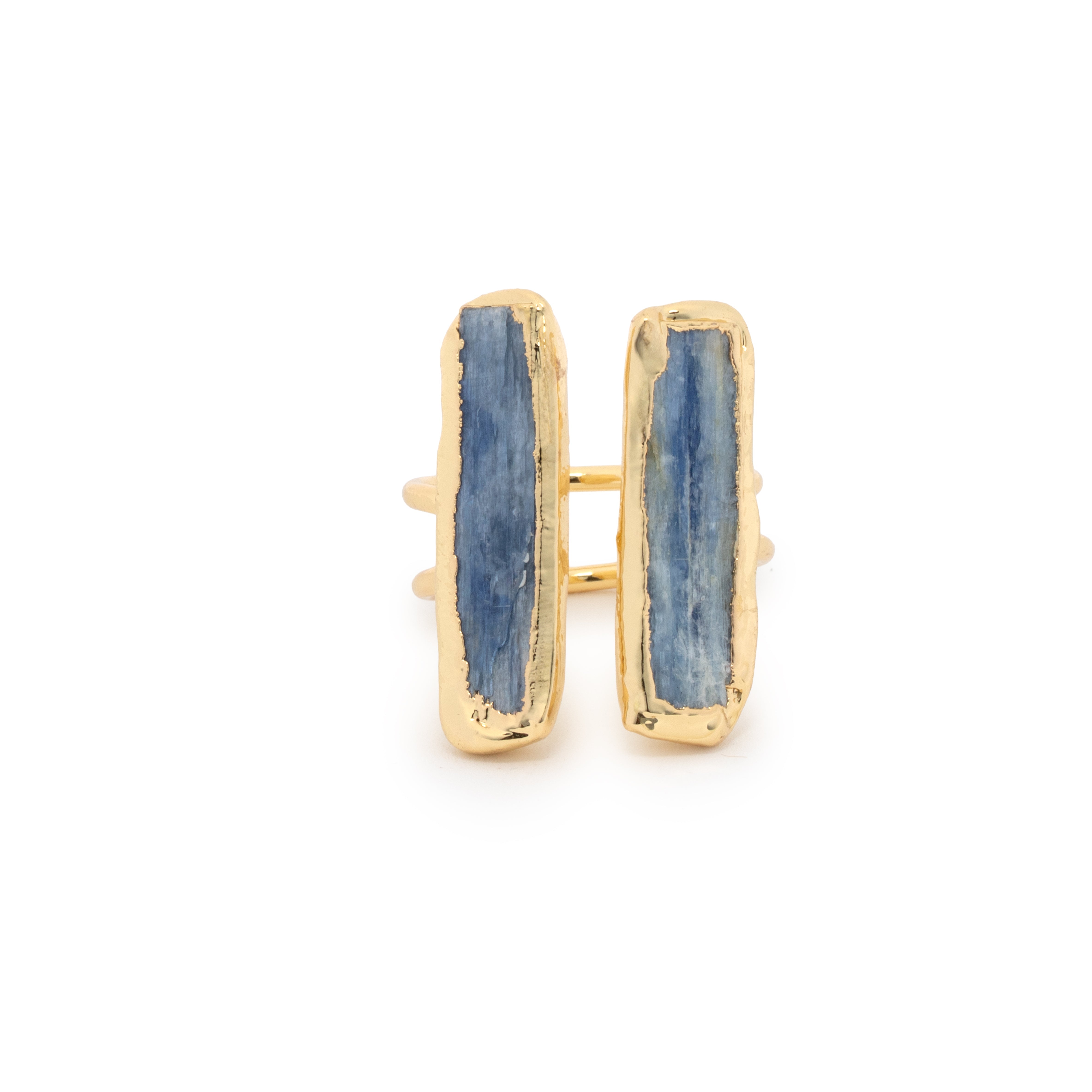 Skye Gold Ring with Blue Stones by Leslie Curtis Jewelry