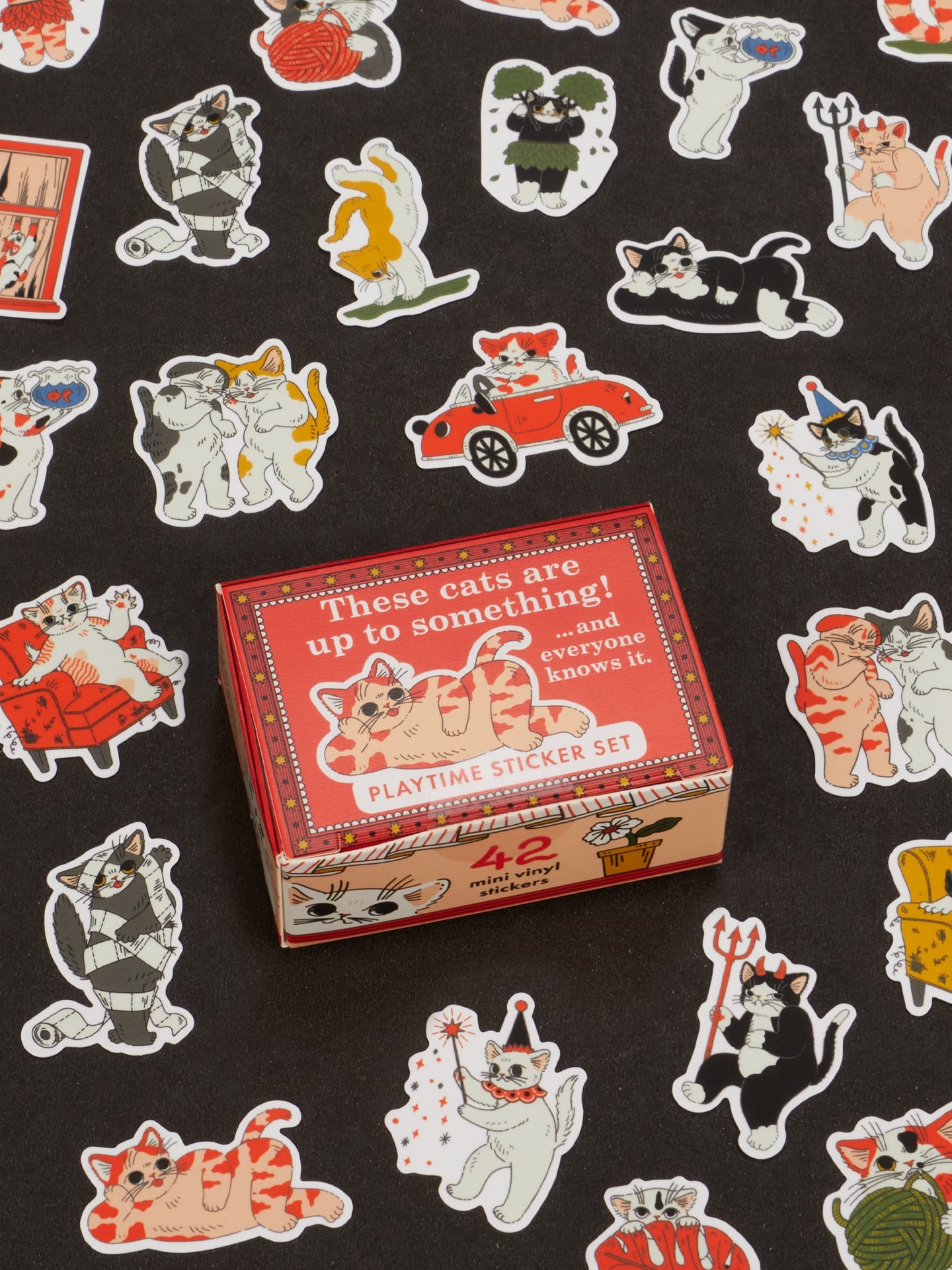 These Cats Are Up To Something! Playtime Sticker Set - A. Dodson's