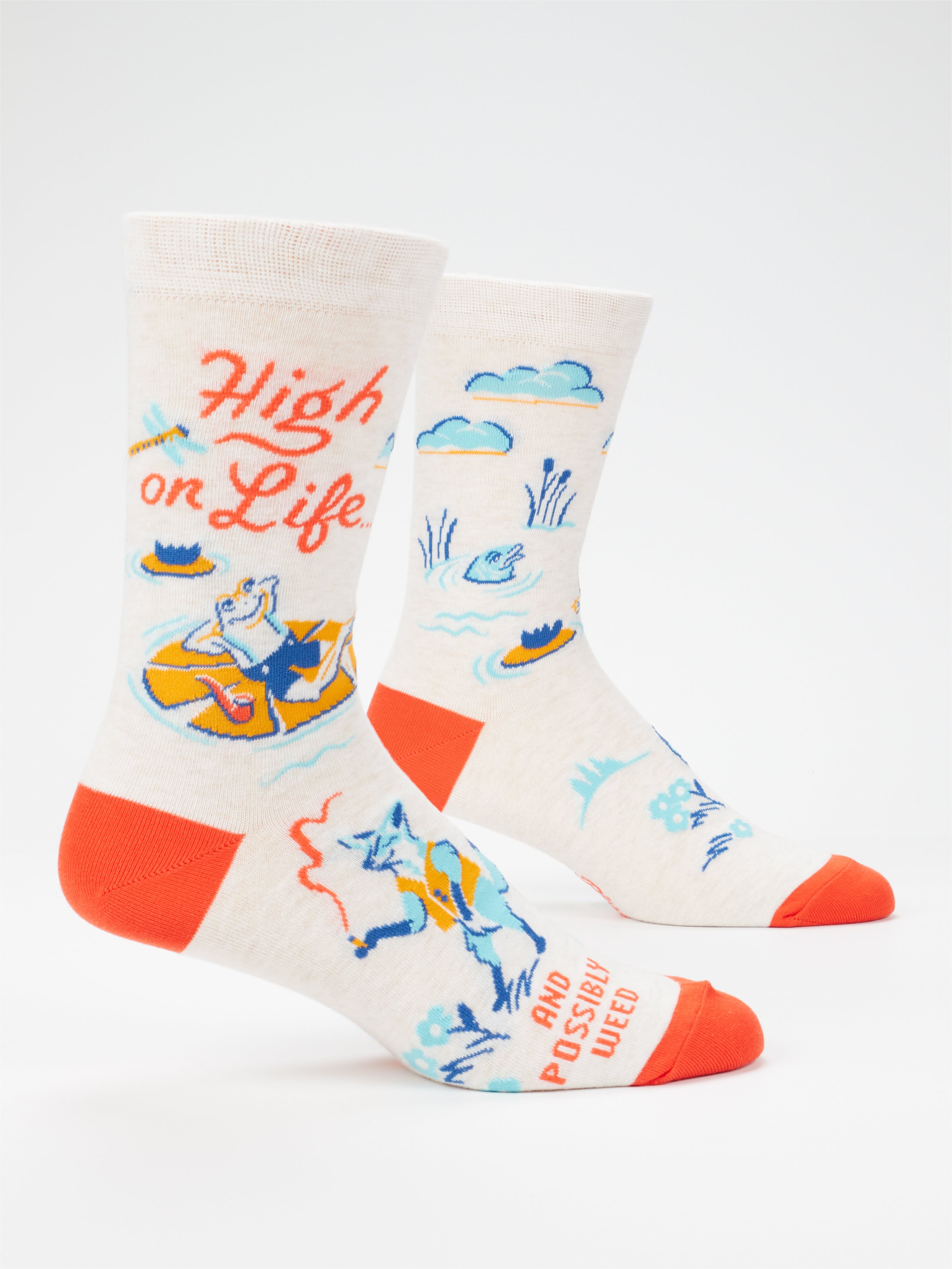 High On Life...And Possibly Weed M-Crew Socks - A. Dodson's