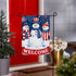 Patriotic Snowman Trio Suede Garden Flag