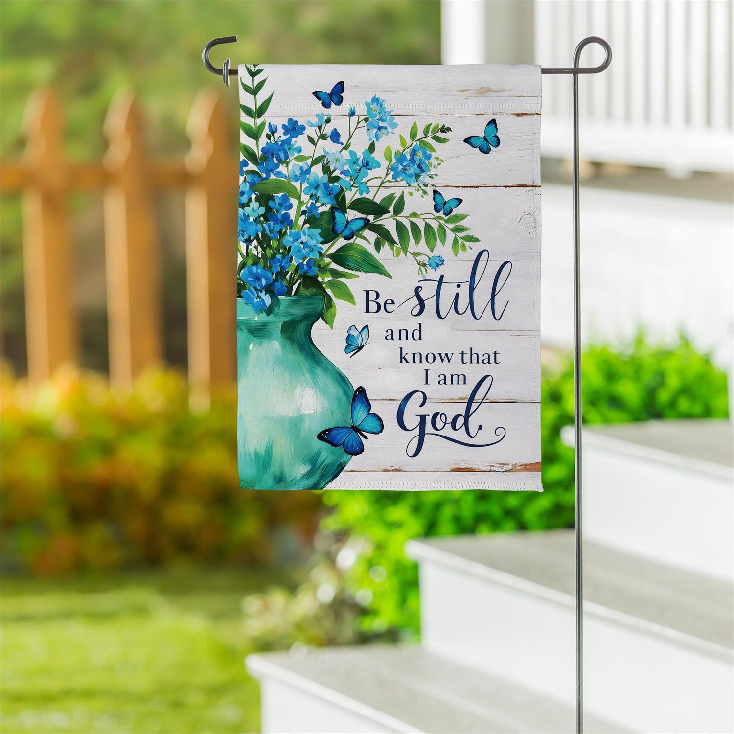 Be Still Suede Garden Flag Garden by Evergreen - view 3