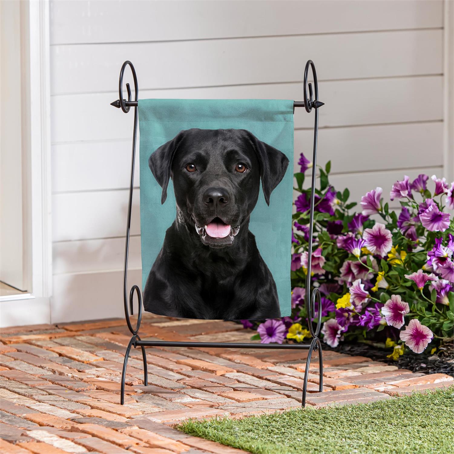 Pet Central Photo Dogs, Black Labrador Retriever Suede Flag