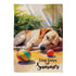 Dog Days Of Summer Suede Garden Flag by Evergreen