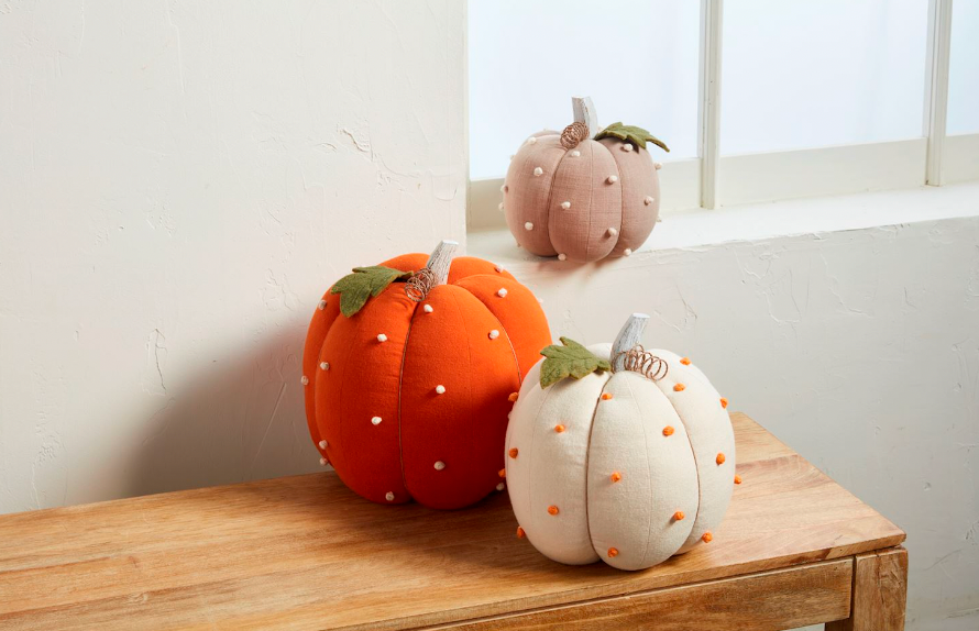 DOTTED STUFFED PUMPKINS BY MUD PIE - A. Dodson's