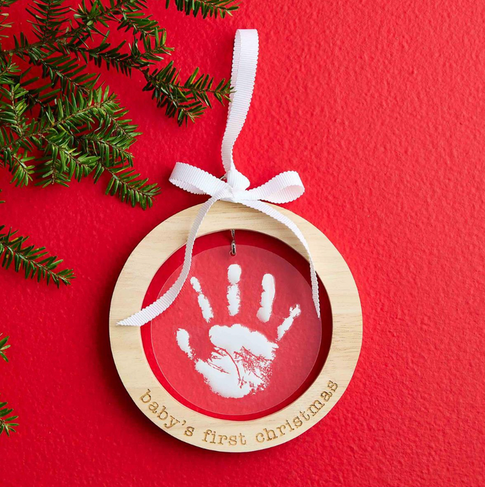BABY'S FIRST HANDPRINT ORNAMENT KIT BY MUD PIE