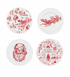 TOILE DESSERT PLATES BY MUD PIE - A. Dodson's