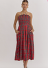 Charlie Plaid Strapless Midi Dress - A. Dodson's