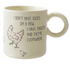15 oz. Stoneware Mug w/ Chicken & Saying, 4 Styles
