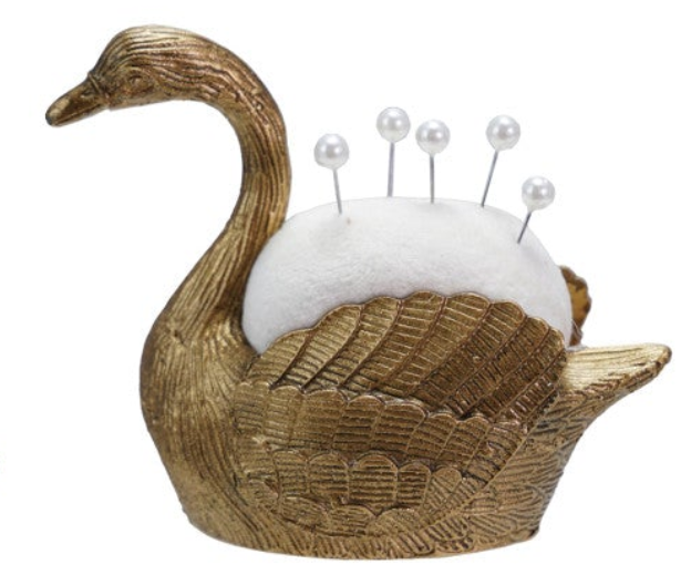 Velvet Pin Cushion with 5 Pearl Head Pins, Set of 6, 3 Styles