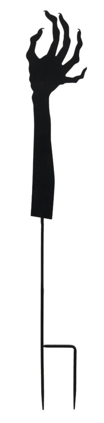 Approximately 38"H Metal Monster Hand Yard Stake, Black, 2 Styles