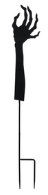 Approximately 38"H Metal Monster Hand Yard Stake, Black, 2 Styles