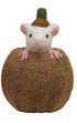 Handmade Wool Felt Pumpkin with Mouse, 2 Styles