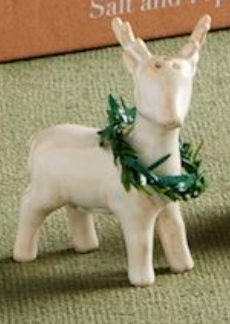 White Christmas Salt/Pepper Shakers By Mud Pie