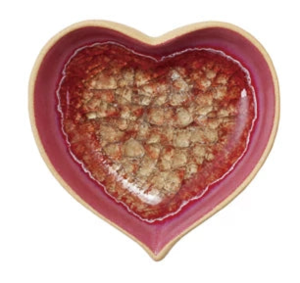Stoneware Heart Shaped Dish