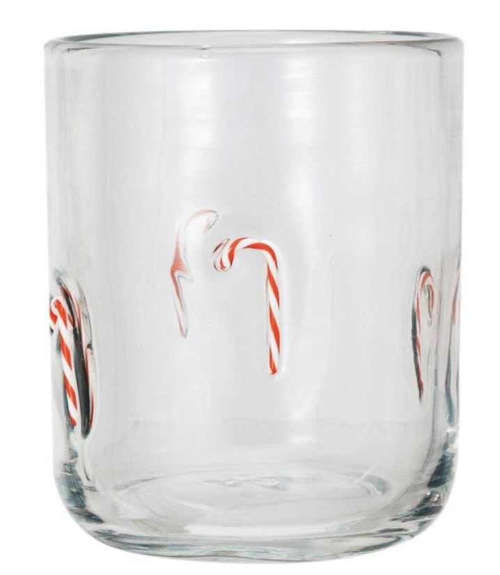 16 oz. Drinking Glass w/ Embedded Holiday Icon Pattern, 4 Styles
