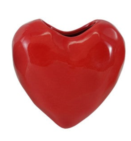 Stoneware Heart Organic Shaped Mini Vase with Magnet, 4 Colors
