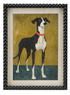Wood Framed Glass Wall Decor with Dog & Bobbin Frame, 2 Styles