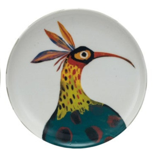 Stoneware Plate w/ Animal/Bird, 8 Styles