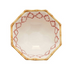 Hand-Painted Stoneware Octagon Shaped Bowl with Pattern & Bamboo Style Rim, 2 Styles