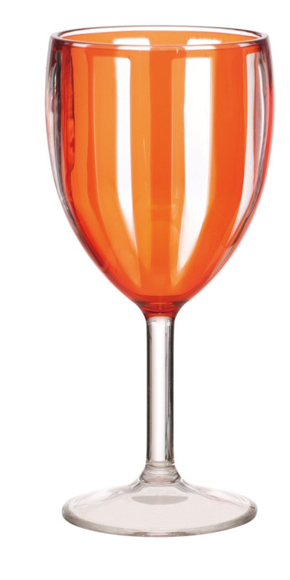 12 oz. Acrylic Stemmed Wine Glass with Stripes, 3 Colors