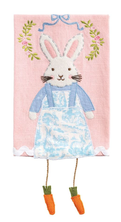 Pink Bunny Dangle Leg Towel