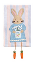 Pink Stripe Bunny Dangle Leg Towel