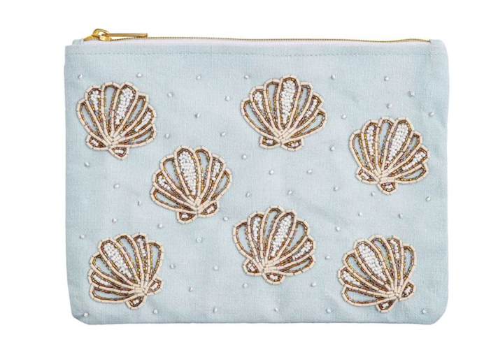 Blue Coastal Luxe Clutch