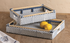 Rattan Plastic Blue White Tray