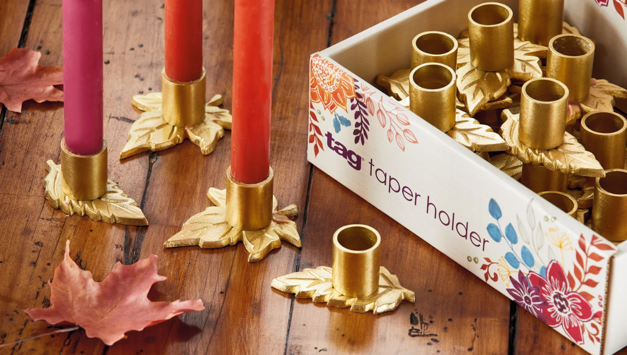 Fall Leaf Taper Holder
