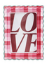 Scalloped Photo Frame w/ Plaid Pattern, 2 Colors (Holds 4" x 6" Photo) (Hangs or Sits)