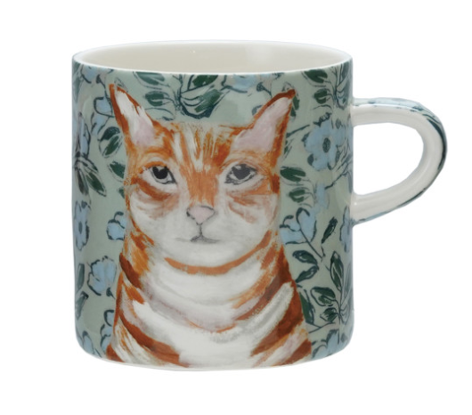 16 oz. Stoneware Mug with Pattern & Animal Image, 4 Styles ©