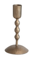 Hand-Forged Iron Taper Holders, Antique Brass Finish