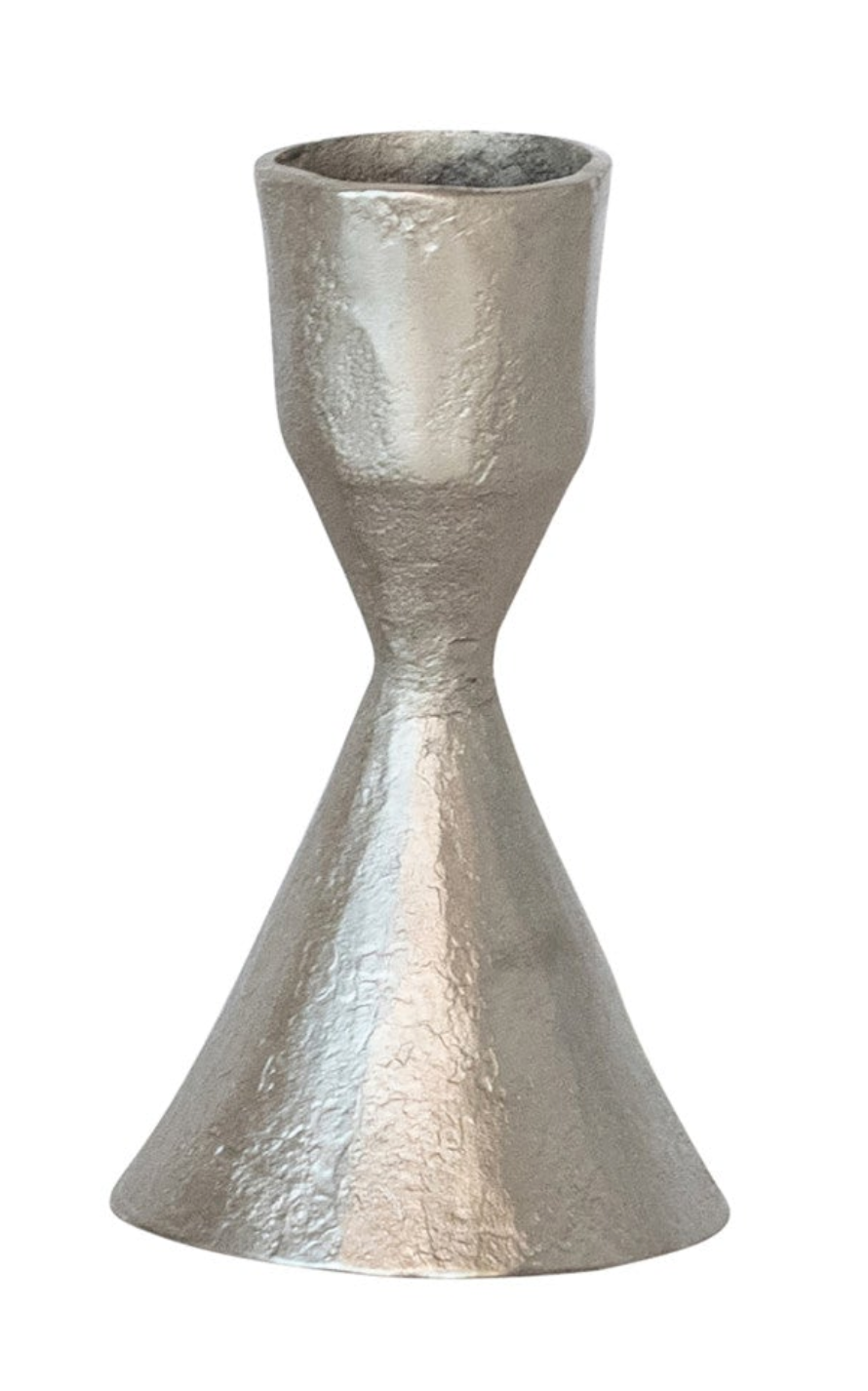 Hand-Forged Cast Iron Taper Holder, 2 Finishes