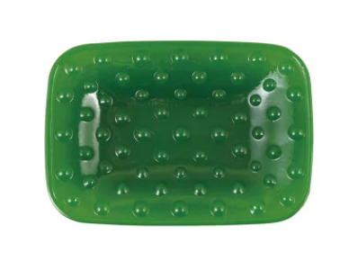 Embossed Milk Glass Footed Soap Dish, 4 Styles