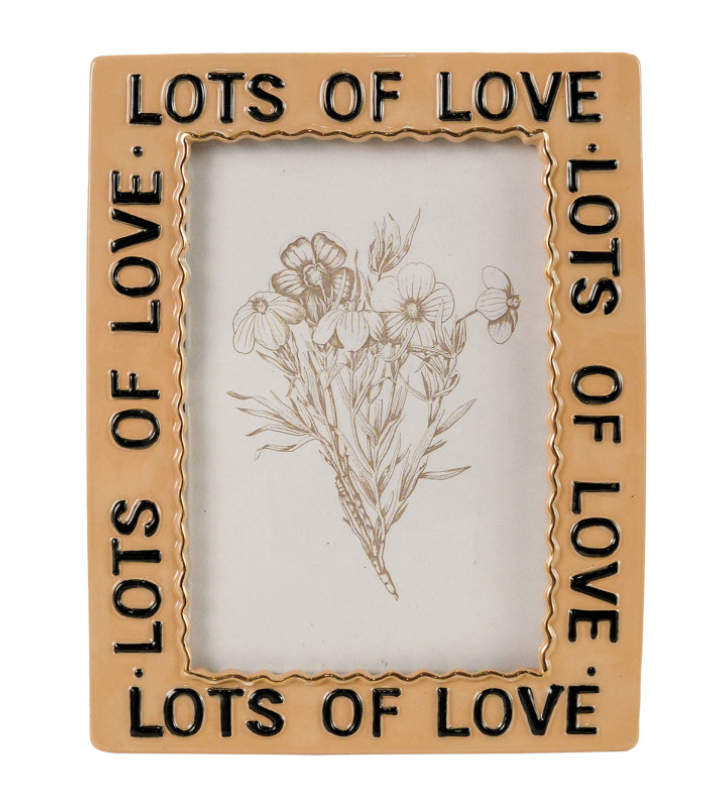 Hand-Painted Photo Frame with Saying, 2 Styles (Holds 4"x6" Photo)