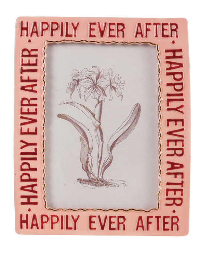 Hand-Painted Photo Frame with Saying, 2 Styles (Holds 4"x6" Photo)