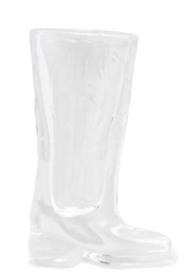 Glass Cowboy Boot Shaped Mini Vase/Shot Glass, 4 Colors