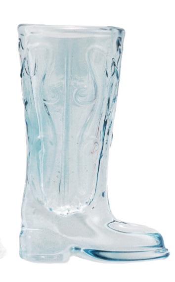 Glass Cowboy Boot Shaped Mini Vase/Shot Glass, 4 Colors