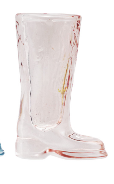 Glass Cowboy Boot Shaped Mini Vase/Shot Glass, 4 Colors