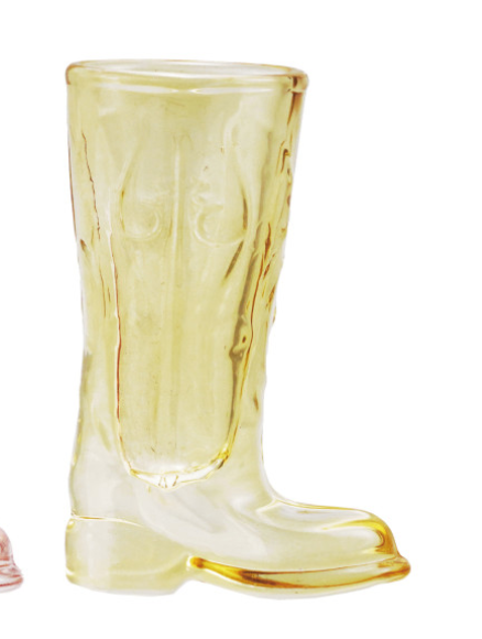 Glass Cowboy Boot Shaped Mini Vase/Shot Glass, 4 Colors