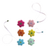Handmade Glass Beaded Fabric Flower Shaped Tape Measure, 6 Colors (Each Measures 5 Feet)