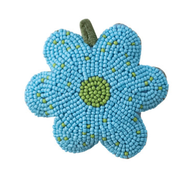 Handmade Glass Beaded Fabric Flower Shaped Tape Measure, 6 Colors (Each Measures 5 Feet)