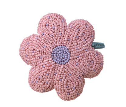 Handmade Glass Beaded Fabric Flower Shaped Tape Measure, 6 Colors (Each Measures 5 Feet)